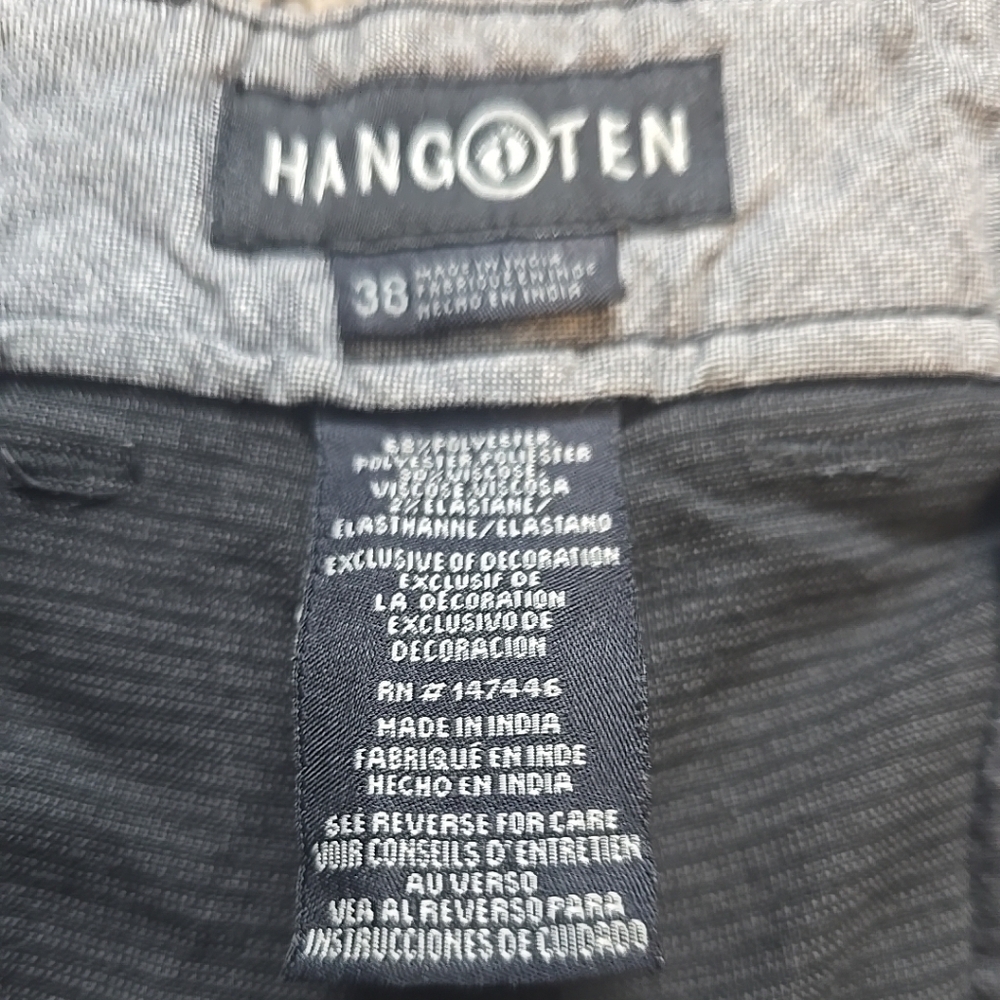 Hang Ten Chino shorts lightweight hybrid walkshorts Mens 38 Black - Picture 11 of 11